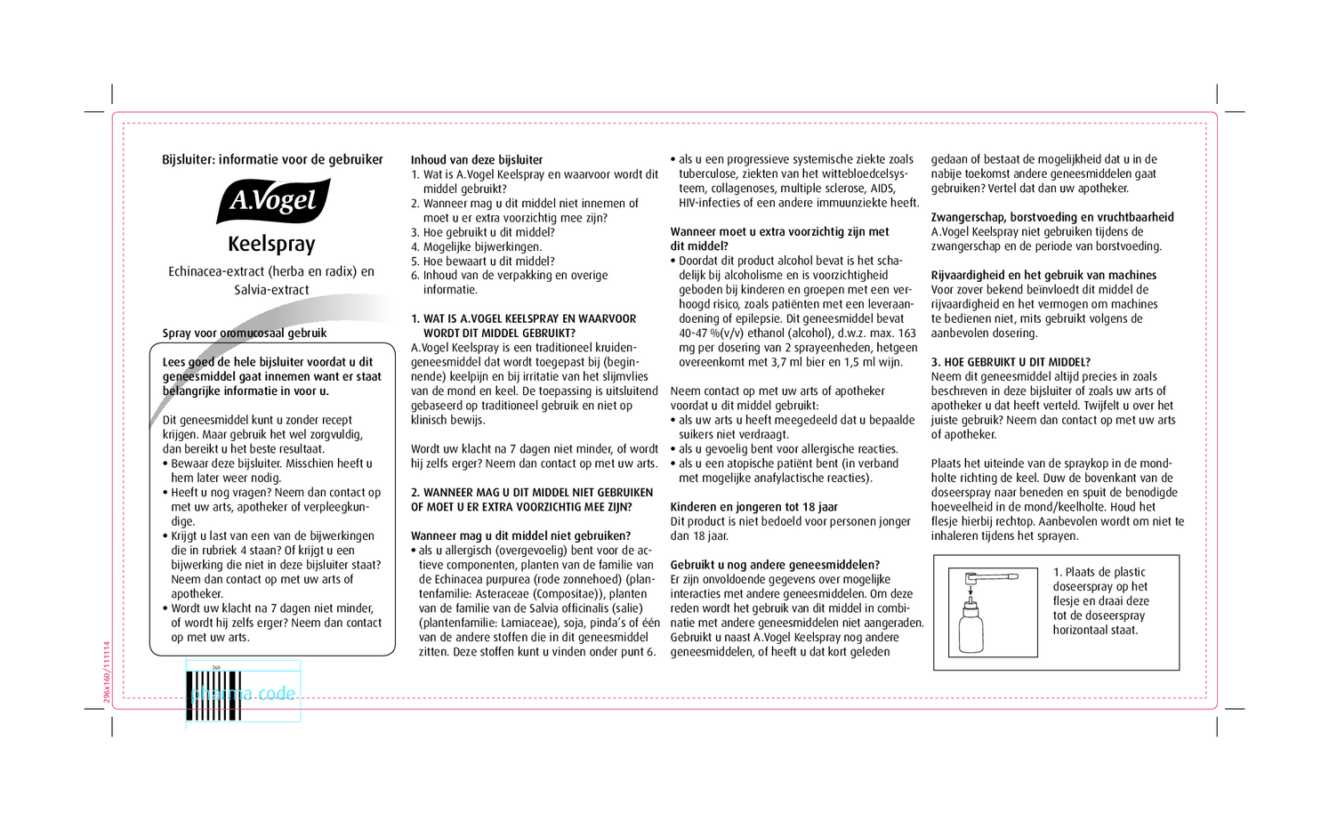 Keelspray 30ML + Hoestspray Droge Kriebelhoest 30ML Combiverpakking afbeelding van document #1, bijsluiter